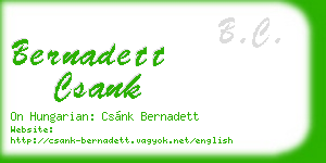 bernadett csank business card